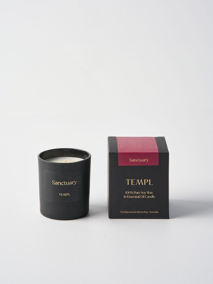 Sanctuary Candle: Patchouli, Frankincense & Rose TEMPL HOME